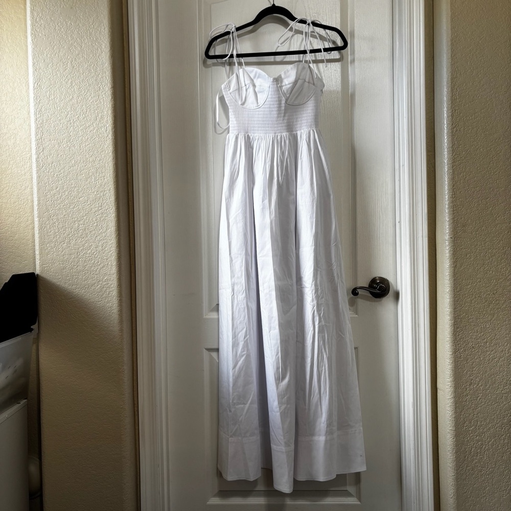 Staud Landry Maxi Dress White Size L - Picture 3 of 8